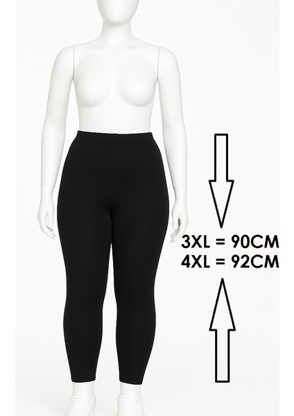 Kadın Büyük Beden Likralı Uzun Tayt ( 3XL - 4XL - 5XL ) fırsatları