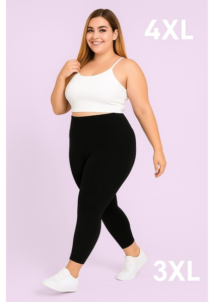 Kadın Büyük Beden Likralı Uzun Tayt ( 3XL - 4XL - 5XL )