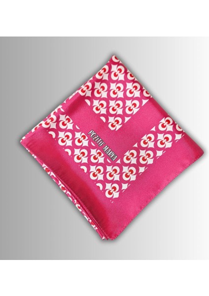 Pembe Eşarp Ipeksi Twill Saten Çintemani Desenli fırsatları