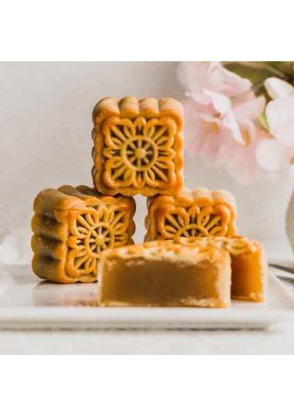Beyaz Kare Mooncake Kalıbı 4'lü Set, Şekilli Kurabiye ve Tatlı Kalıbı fırsatları