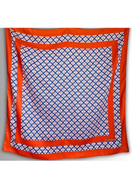 Kırmızı Eşarp Ipeksi Twill Saten Çintemani Desenli 90CMX90CM fiyatları