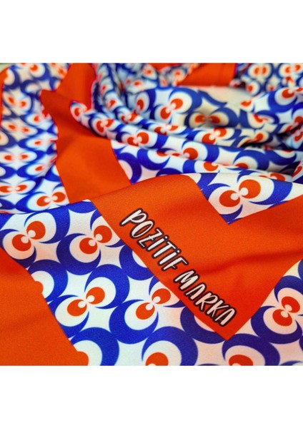 Kırmızı Eşarp Ipeksi Twill Saten Çintemani Desenli 90CMX90CM fırsatları