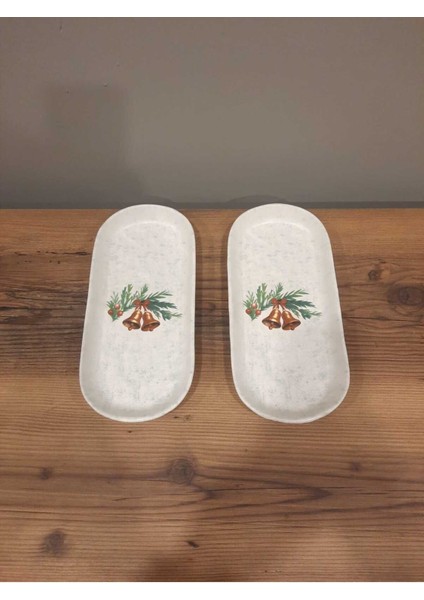 Yılbaşı Temalı 2'li Seramik Kayık Tabak, 26 Cm, Noel Baba, Çam Ağacı, Yeni Yıl Kutlaması fiyatları