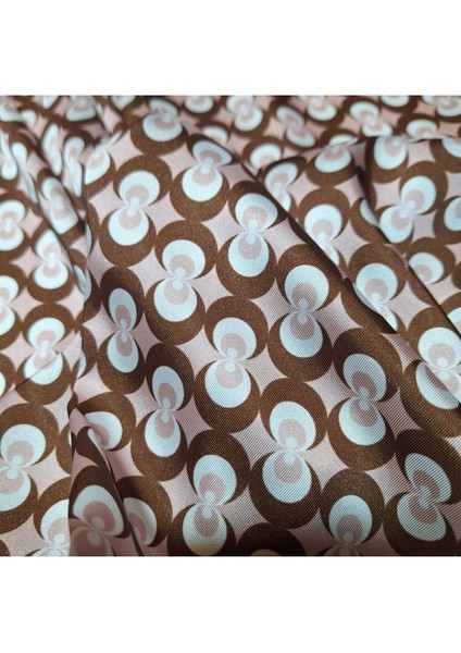 Kahverengi Eşarp Ipeksi Twill Saten Çintemani Desenli modelleri