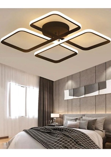 Kare LED Aydınlatma, Siyah, Modern ve Şık Dekorasyon Için Harika Seçenek