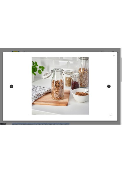 Kapaklı 1 Lt Cam Kavanoz, Kahverengi, Saklama & Dekorasyon Için Uygun