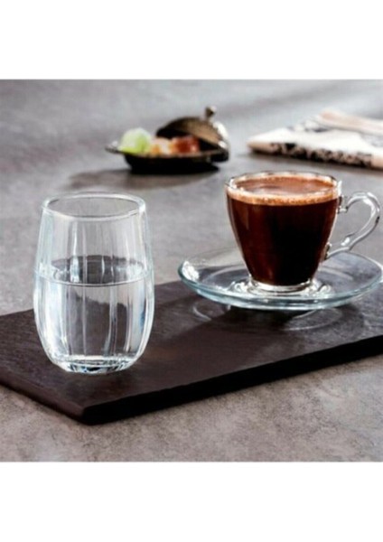 Kahve Yanı Linka 6'lı Bej Seti, Şık ve Kullanışlı Kahve Aksesuarları