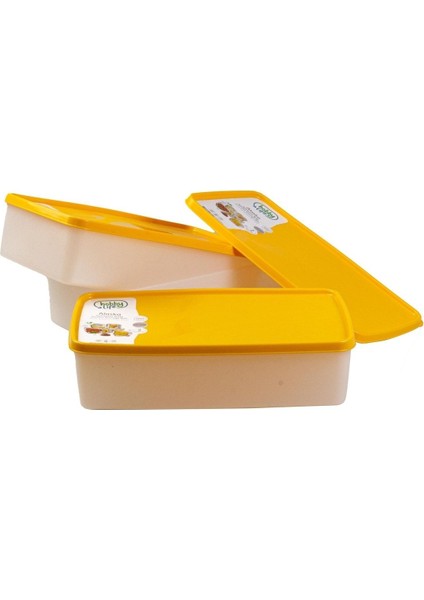 3'lü Turuncu Saklama Kabı, 2 Litre, Dayanıklı ve Şık Tasarım modelleri