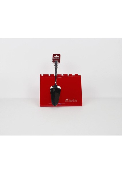 Kırmızı Çelik Servis Spatula ve Kürek Takımı, Dayanıklı ve Şık Tasarım