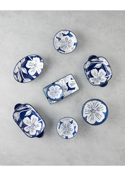 Mavi ve Beyaz Porselen Kase, Şık ve Zarif Tasarım fırsatları