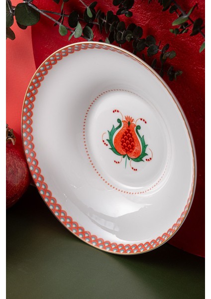 Kırmızı Fine Bone Çukur Tabak 22 Cm, Şık ve Dayanıklı Porselen Ürün fiyatları