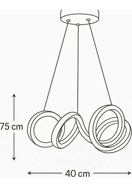 Modern LED Avize, Üç Renkli, Kumandalı, Şık ve Şık Tasarım, Evinizi Güzelleştiren Aydınlatma fırsatları