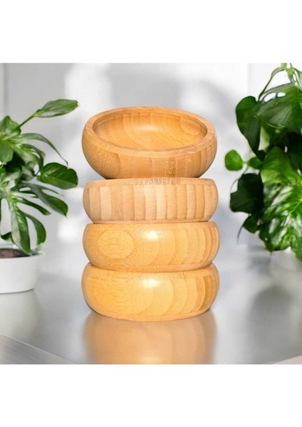 Dört Kişilik Doğal Bambu Çerez Tabağı Seti, Şık ve Kullanışlı Sunumlar Için Ideal fiyatları