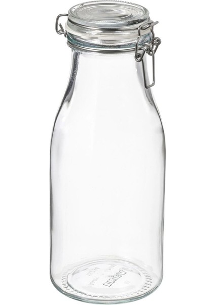 Turuncu Kilitli Cam Kavanoz, 1 Litrelik, 23 cm Yüksekli, Dayanıklı ve Şık Tasarım fiyatları