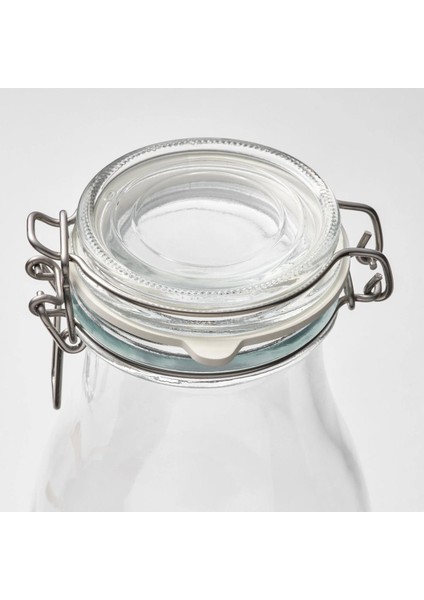 Turuncu Kilitli Cam Kavanoz, 1 Litrelik, 23 cm Yüksekli, Dayanıklı ve Şık Tasarım fırsatları