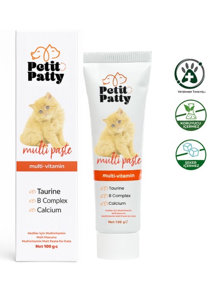 Multi Paste 100 G Kediler Için Multivitamin Malt Macunu fırsatları