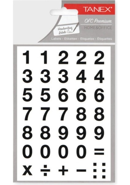 Rakamlar Stickers 2 Sayfa STC-506 - 3 Adet