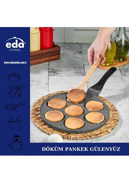 Gülen Yüz Desenli Pankek Tavası, Eğlenceli ve Şık Mutfak Aksesuarı
