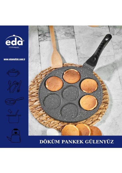 Gülen Yüz Desenli Pankek Tavası, Eğlenceli ve Şık Mutfak Aksesuarı fiyatları