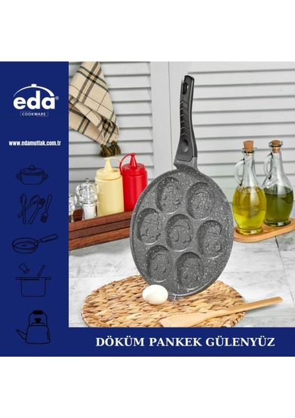Gülen Yüz Desenli Pankek Tavası, Eğlenceli ve Şık Mutfak Aksesuarı modelleri