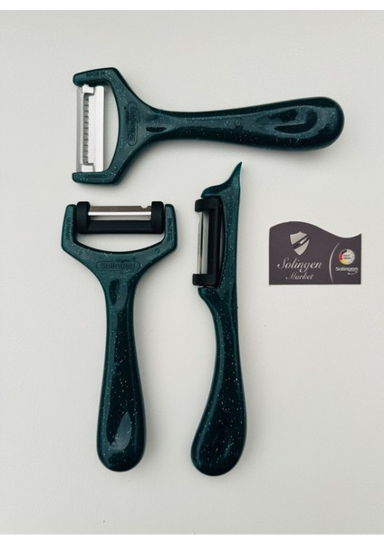 3'lü Simli Jülyen Soyacak Seti, Yeşil ve Turuncu Renk Seçenekleriyle Şık ve Kullanışlı