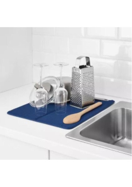 Mavi Bulaşık Kurutma Örtüsü 44X36 Cm, Dayanıklı ve Şık Tasarım fiyatları