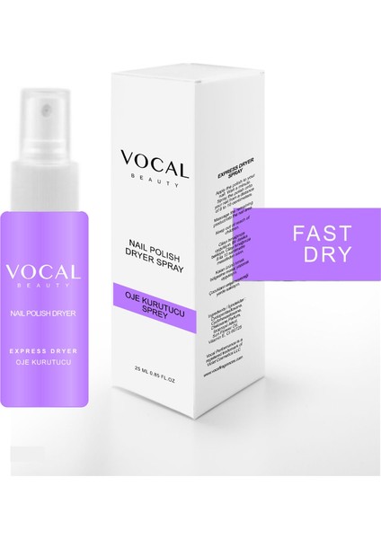 Oje Kurutucu 25 ml Nail Polish Dryer Spray Iz Bırakmayan Vitamin E