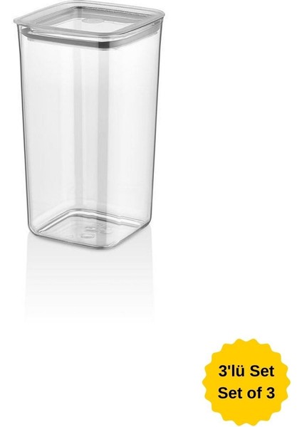 Turuncu Kare Saklama Kabı Seti 3'lü, 1700 ml Kapasite, Sağlıklı ve Şık Tasarım fiyatları