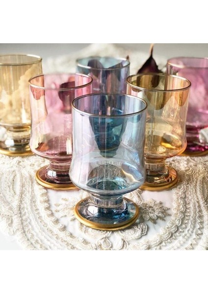 El Dekorlu 6'lı Cam Magnolia Bardak, Şık ve Kullanışlı Tatlı Bardağı Seti fiyatları
