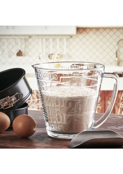 Ekru Ölçü Kabı, Pratik ve Şık Mutfak Gereci, Çok Amaçlı Kullanım Için Ideal.