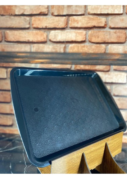 10 Adet Siyah 20X30 cm Servis ve Sunum Tepsisi, Küçük Boy