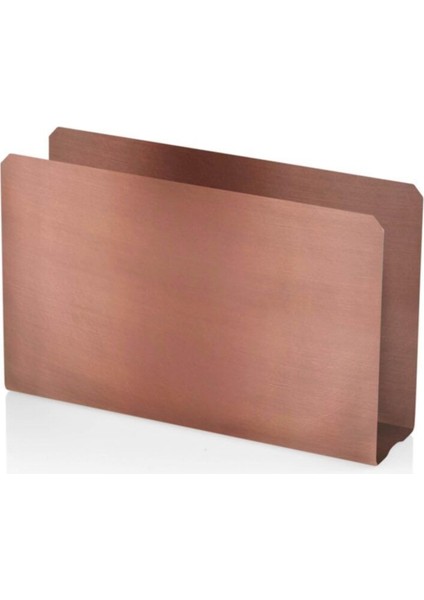 Kahverengi Bakır Kaplama Peçetelik 13X8 cm Şık ve Kullanışlı Tasarım