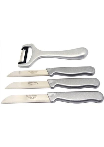 Gri Meyve Sebze Bıçak ve Soyacak, Pratik ve Şık Mutfak Gereçleri