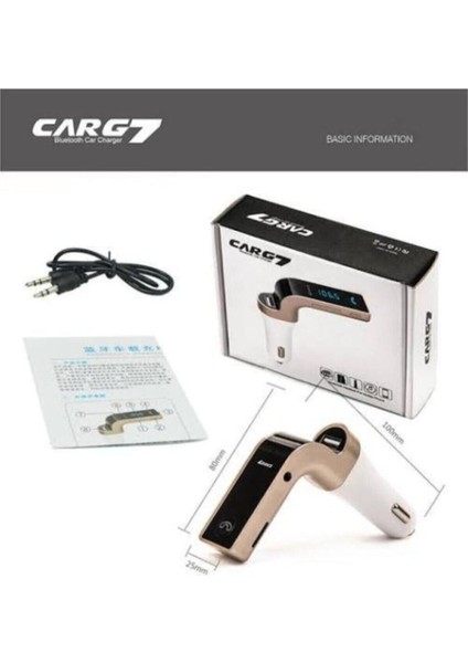 Car G7 Charger Bluetooth Araç Kiti Çakmaklık Sarjı fiyatları