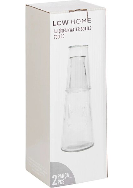 Desenli Kapaklı Cam Sürahi 700 Ml, Şık ve Kullanışlı Tasarım, Modern Ev Dekoru Için Ideal