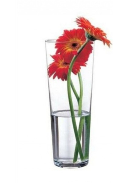 Beyaz Cam Vazo 26 Cm, Şık ve Zarif Dekoratif Çiçeklik