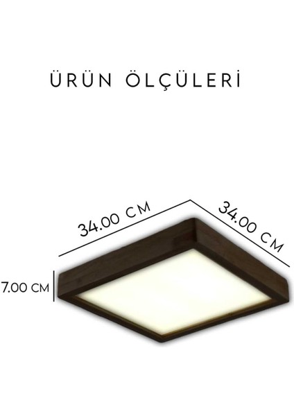 Siyah Kare Ahşap Avize, Gün Işığı, Dekoratif, Şık, Led, Salon, Hol, Balkon Için. modelleri