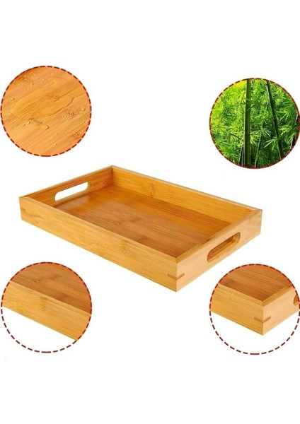 Bambu Sunum Tepsisi, 35 Cm, Kahverengi, Şık ve Pratik Sunum Aracı fiyatları