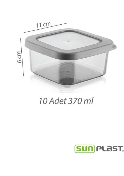 10'lu Silikon Kapaklı Kahvaltı ve Saklama Seti, Gri, Pratik ve Şık Tasarım modelleri