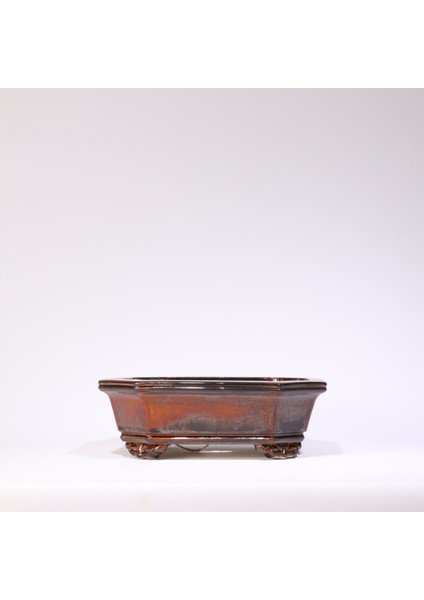 Köşeli Bonsai Saksısı No.22-Sırlı (26 Cm)