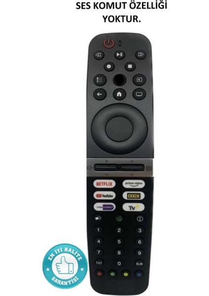 Arçelik Beko Uyumlu TV Kumanda Modeli Ses Komut Özelliği Olmayan Kumanda