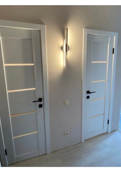 Çift Yönlü Siyah Çubuk LED Lineer Avize, 50CM Uzunluk, Modern ve Şık Aydınlatma modelleri