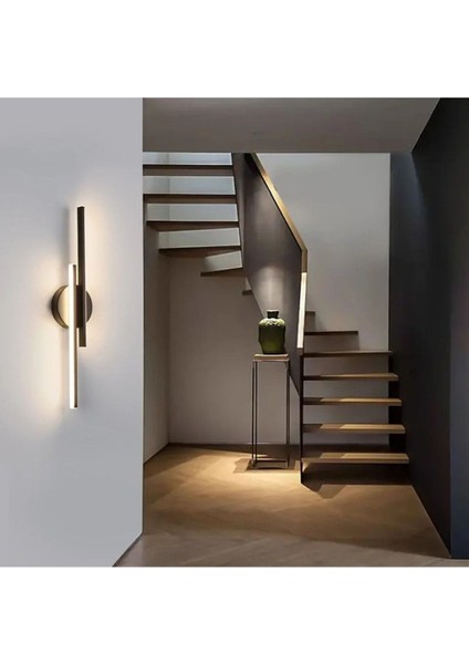 Çift Yönlü Siyah Çubuk LED Lineer Avize, 50CM Uzunluk, Modern ve Şık Aydınlatma indirimleri