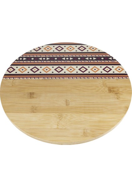 Desenli Bambu Dönen Sunum Tabağı, Şık ve Doğal Tasarım, Kahverengi Renk Seçeneği fiyatları