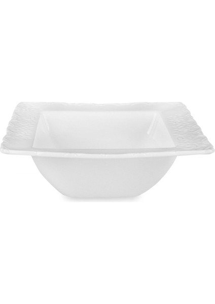 Beyaz 18 cm Porselen Kare Kase, Şık ve Dayanıklı Mutfak Gereçleri