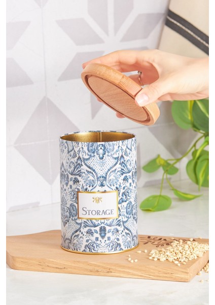 Mavi Yuvarlak Saklama Kabı, Pratik ve Şık Mutfak Gereciği fiyatları