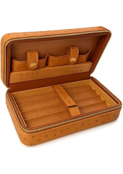 Kahverengi Deri Seyahat Humidoru KB96KHV fiyatları