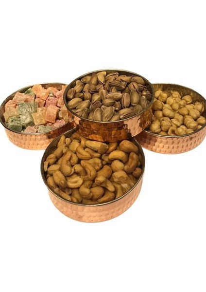 4'lü Bakır Sunumluk Seti, Şık ve Dayanıklı Çerezlikler fiyatları