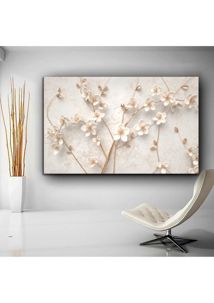 Renkli Çiçekler Kanvas Tablo, Modern ve Şık Dekorasyon Parçası