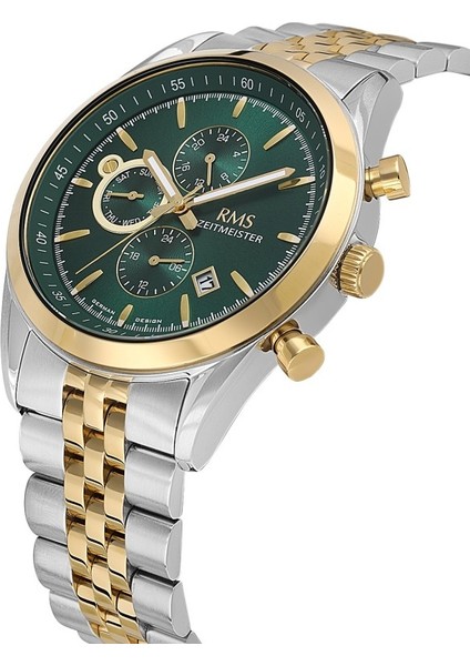 RMS.1.AG1163.13 Tüm Fonksiyonlar Aktif Kristal Camlı Çelik Kordon Çelik Kasa 5 Atm Suya Dayanıklı Metalik-Altın Renk Erkek Kol Saati modelleri